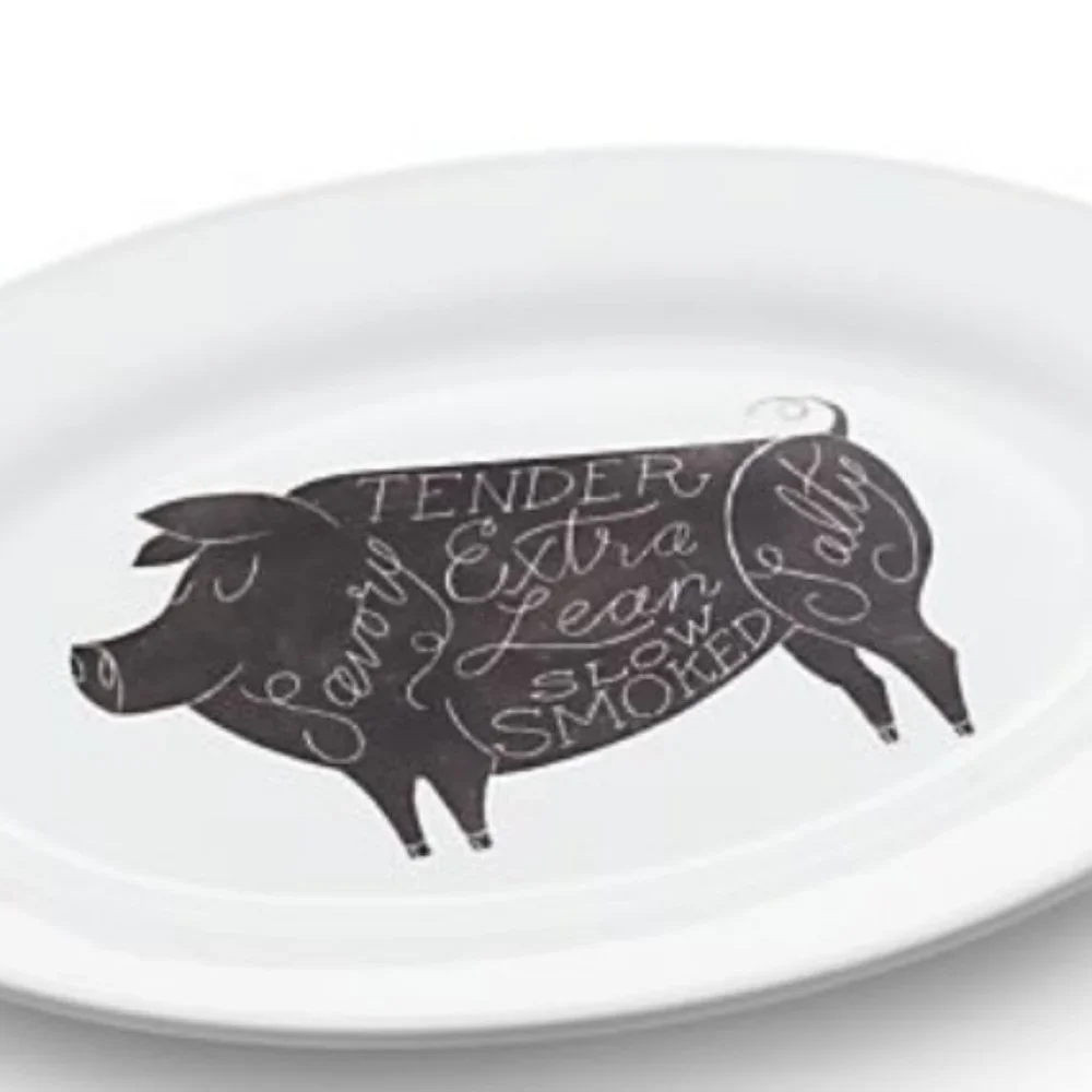 Crate & Barrel Pig Plate